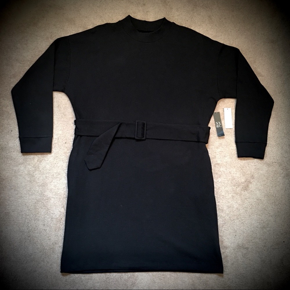 (#33) NY & Co Soho Street Belted Sweatshirt Dress